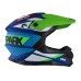 Мотошлем Sparx Fenix Gravity JK6803, синий/зеленый матовый, размер L