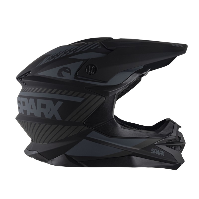 Мотошлем Sparx Fenix Gravity JK6803, черный/серый матовый, размер M