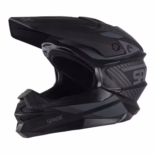 Мотошлем Sparx Fenix Gravity JK6803, черный/серый матовый, размер L