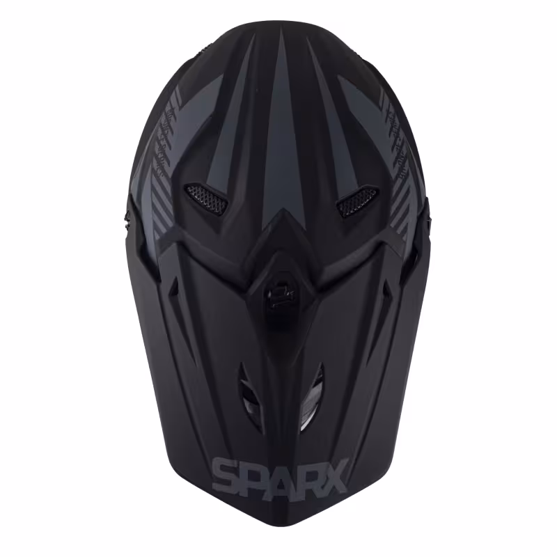 Мотошлем Sparx Fenix Gravity JK6803, черный/серый матовый, размер 3XL