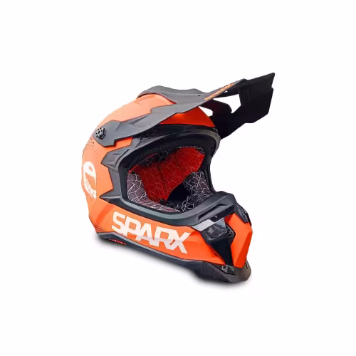 Мотошлем Sparx Raptor JH-601, оранжевый/черный, размер М