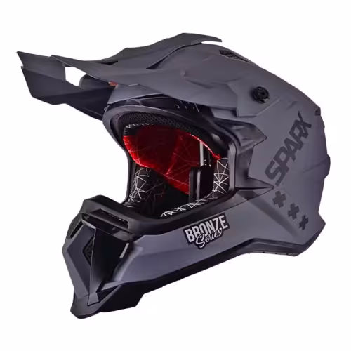 Мотошлем Sparx Raptor JH-601, серый/черный, размер L