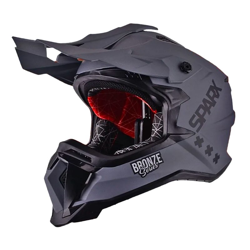 Мотошлем Sparx Raptor JH-601, серый/черный, размер L