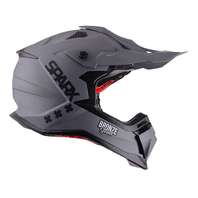 Мотошлем Sparx Raptor JH-601, серый/черный, размер 2XL