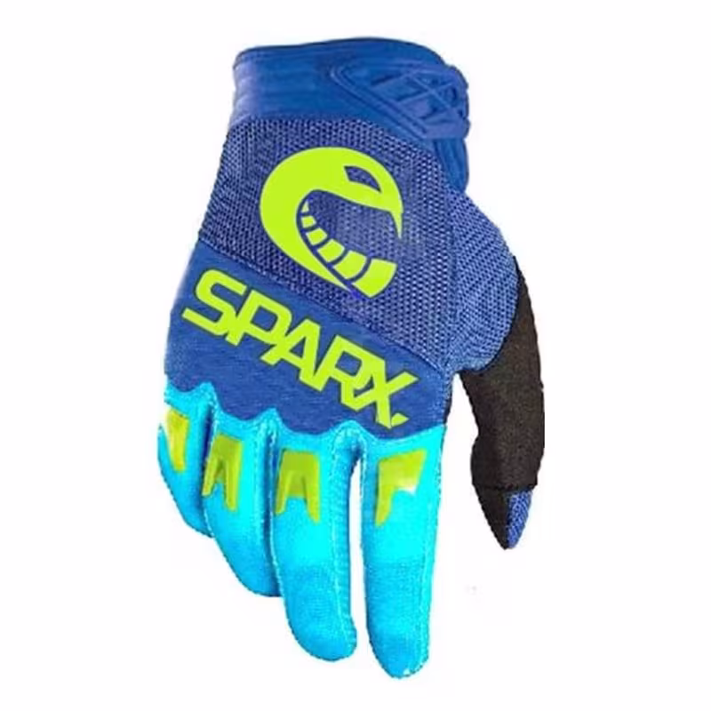 Мотоперчатки текстильные Sparx FX02 K, синий/желтый, размер XS