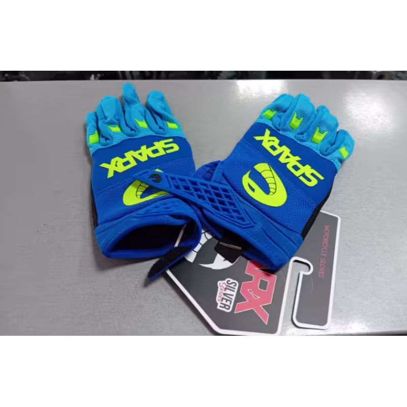 Мотоперчатки текстильные Sparx FX02 K, синий/желтый, размер XXS