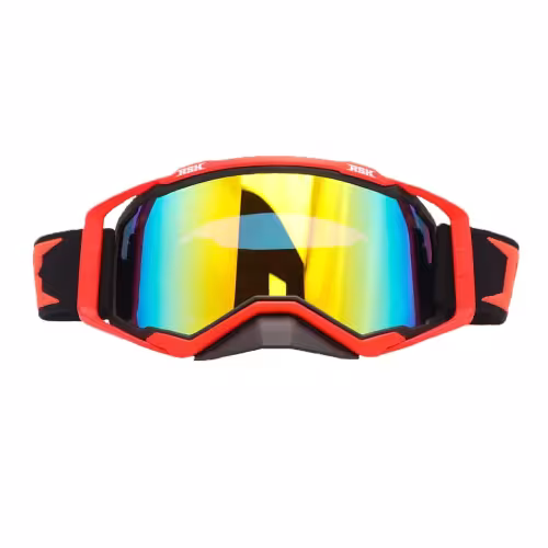 Мотоочки с аутригерами RSX Blast, оранжевый/оранжевый/оранжевый, зеркально-желтая линза