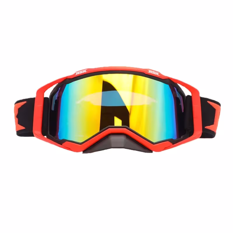 Мотоочки с аутригерами RSX Blast, оранжевый/оранжевый/оранжевый, зеркально-желтая линза