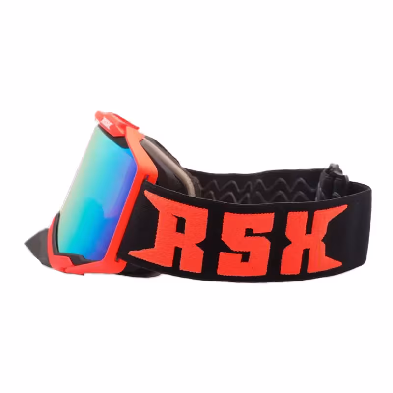 Мотоочки с аутригерами RSX Blast, оранжевый/оранжевый/оранжевый, зеркально-желтая линза