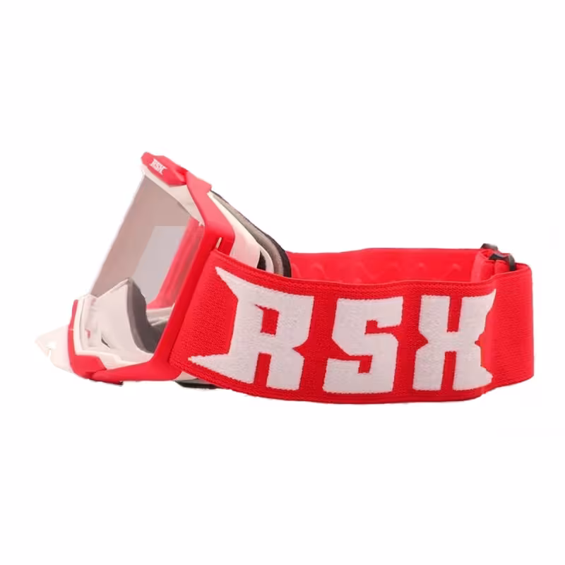 Мотоочки с аутригерами RSX Blast, белый/красный/красный, прозрачная линза