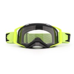 Мотоочки с аутригерами RSX Blast, черный/зелёный/зелёный, прозрачная линза