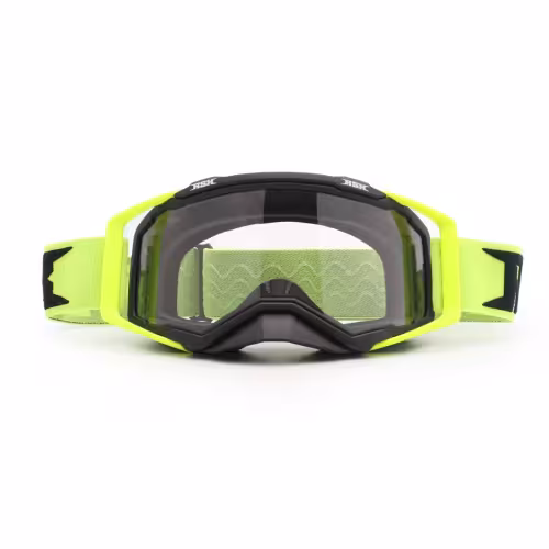 Мотоочки с аутригерами RSX Blast, черный/зелёный/зелёный, прозрачная линза