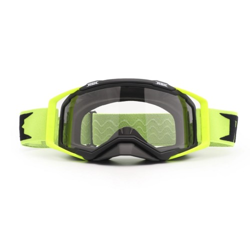 Мотоочки с аутригерами RSX Blast, черный/зелёный/зелёный, прозрачная линза