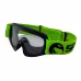 Мотоочки детские Sparx Pioner, черный/зелёный, прозрачная линза