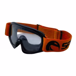 Мотоочки детские Sparx Pioner, черный/оранжевый, прозрачная линза