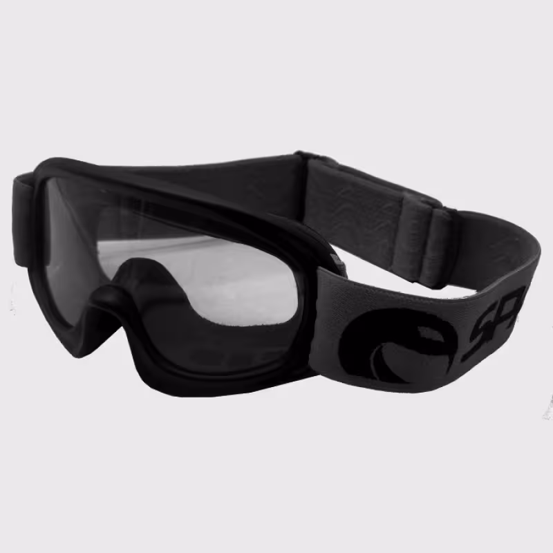 Мотоочки детские Sparx Pioner, черный/черный, прозрачная линза