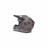 Мотошлем детский Sparx Jet Graffity WS-905, серый/оранжевый матовый люминесцентный, размер YXL