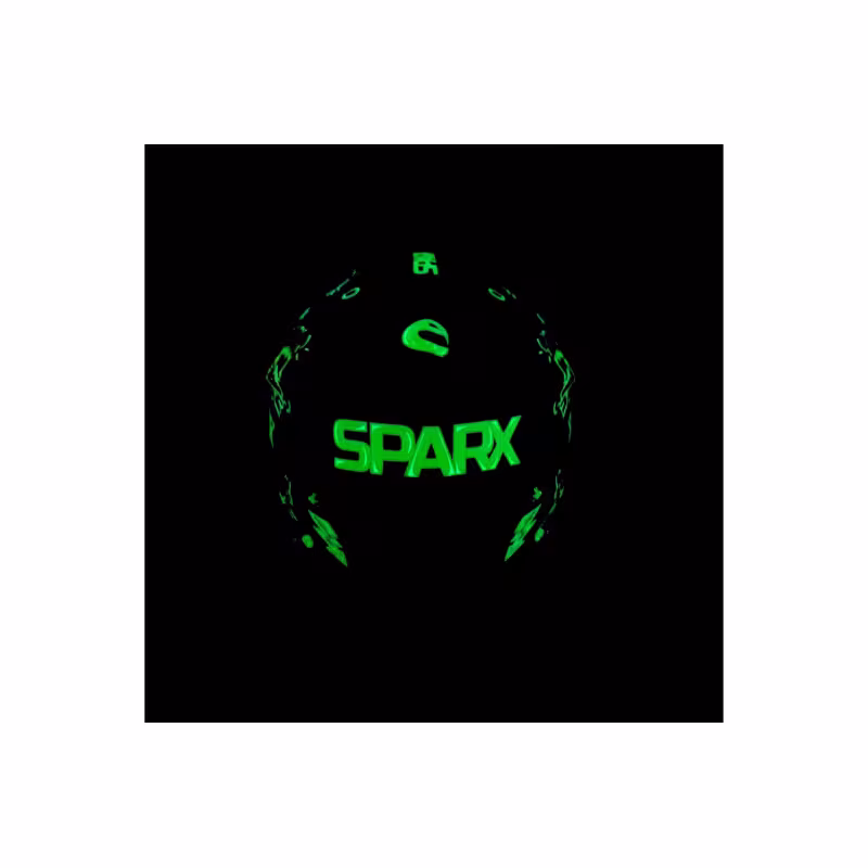 Мотошлем детский Sparx Jet  Graffity WS-905, серый/оранжевый матовый люминесцентный, размер YXL