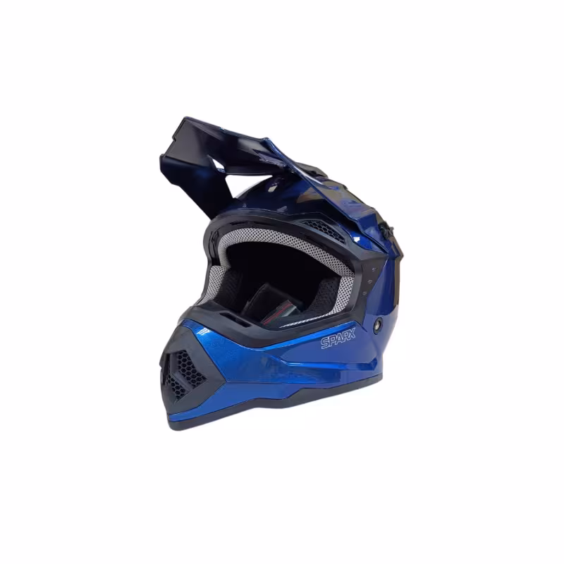 Мотошлем детский Sparx Jet Chameleon WS-905, синий, размер YM