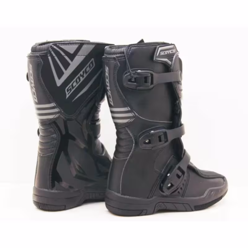 Мотоботы детские Scoyco MBM008 kid, черный, размер 36