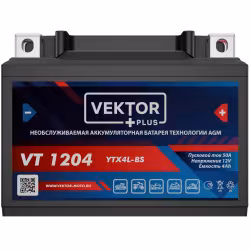 Аккумулятор Vector YTX4L-BS, 4Ah, 12V