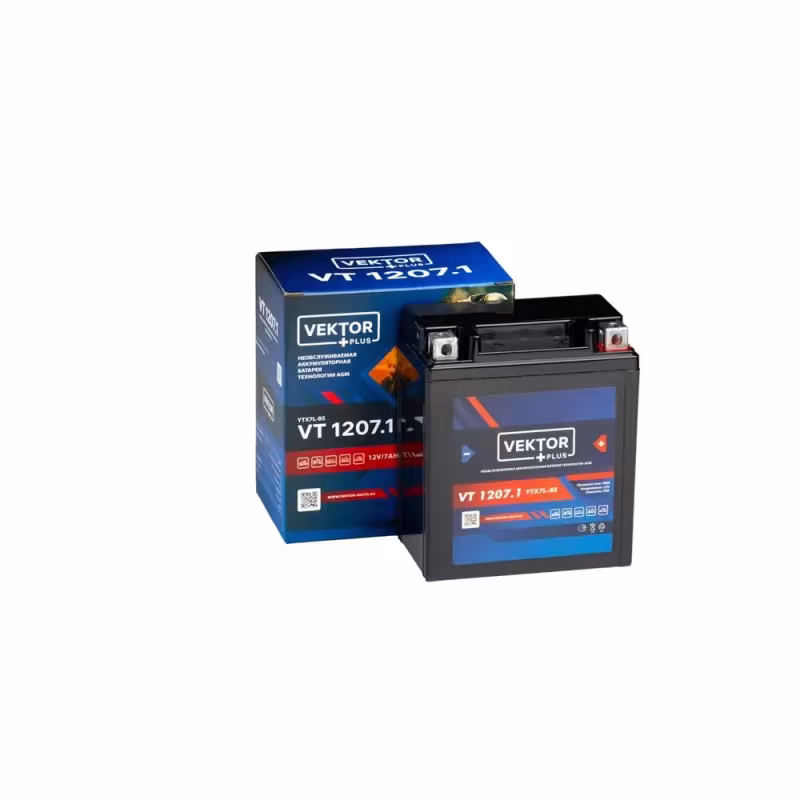 Аккумулятор Vector YTX7L-BS, 7Ah, 12V