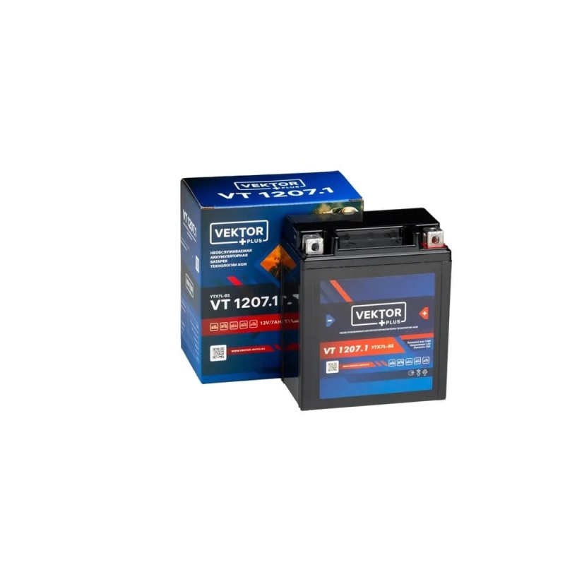 Аккумулятор Vector YTX7L-BS, 7Ah, 12V