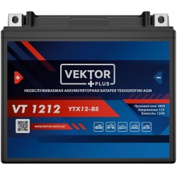Аккумулятор Vector YTX12-BS, 12Ah, 12V
