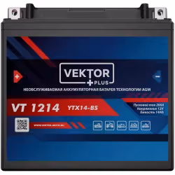 Аккумулятор Vector YTX14-BS, 14Ah, 12V