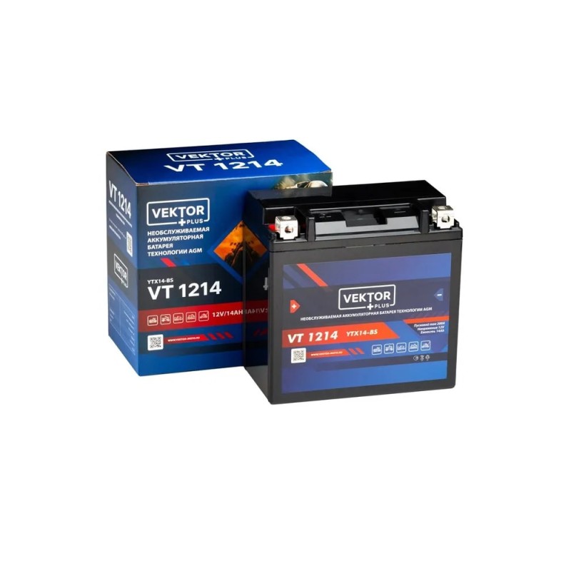 Аккумулятор Vector YTX14-BS, 14Ah, 12V