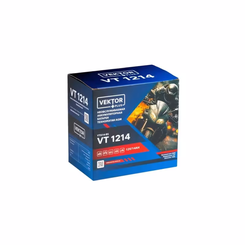 Аккумулятор Vector YTX14-BS, 14Ah, 12V