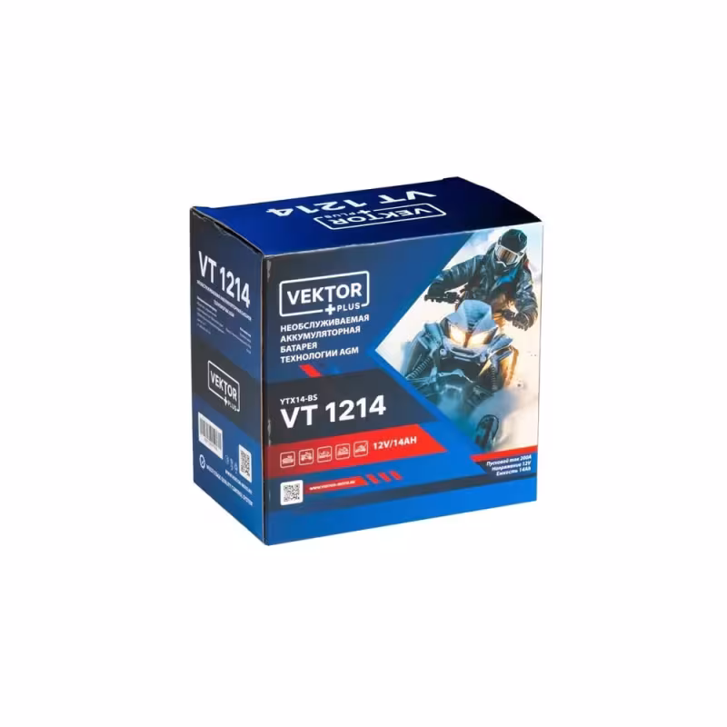 Аккумулятор Vector YTX14-BS, 14Ah, 12V