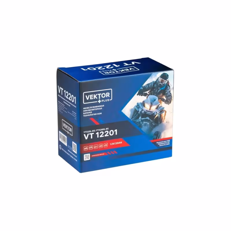 Аккумулятор Vector YTX20L-BS, 18Ah, 12V