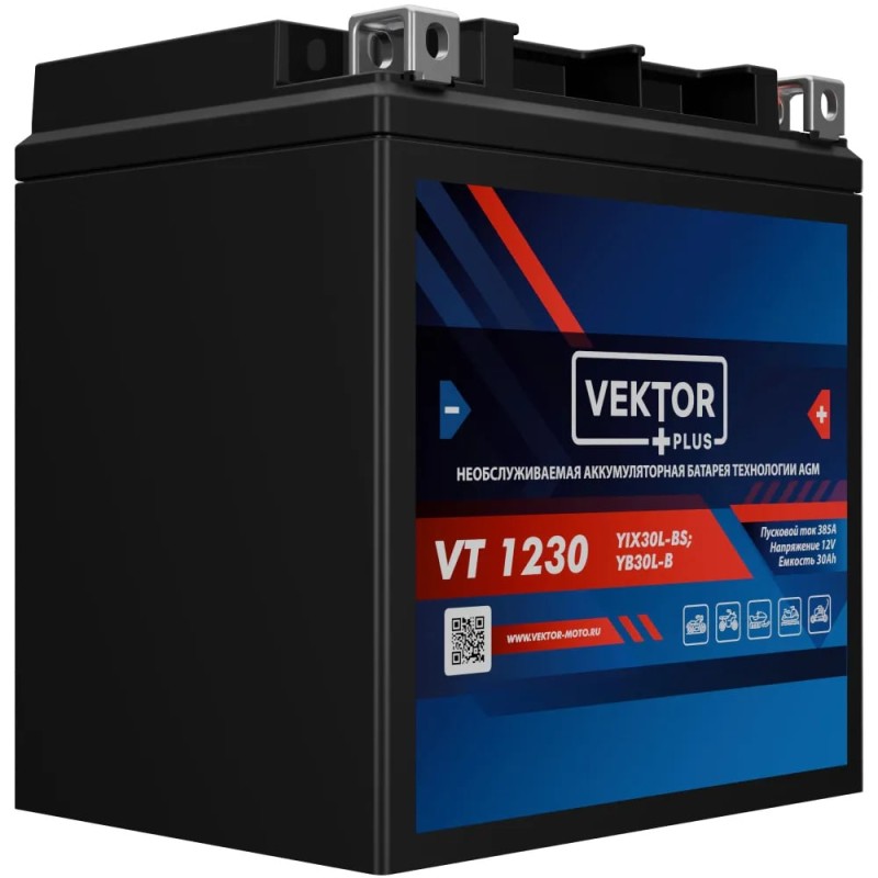 Аккумулятор Vector YIX30L-BS, 30Ah, 12V