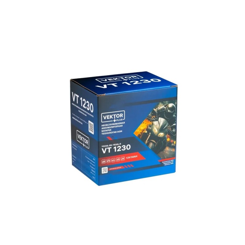 Аккумулятор Vector YIX30L-BS, 30Ah, 12V