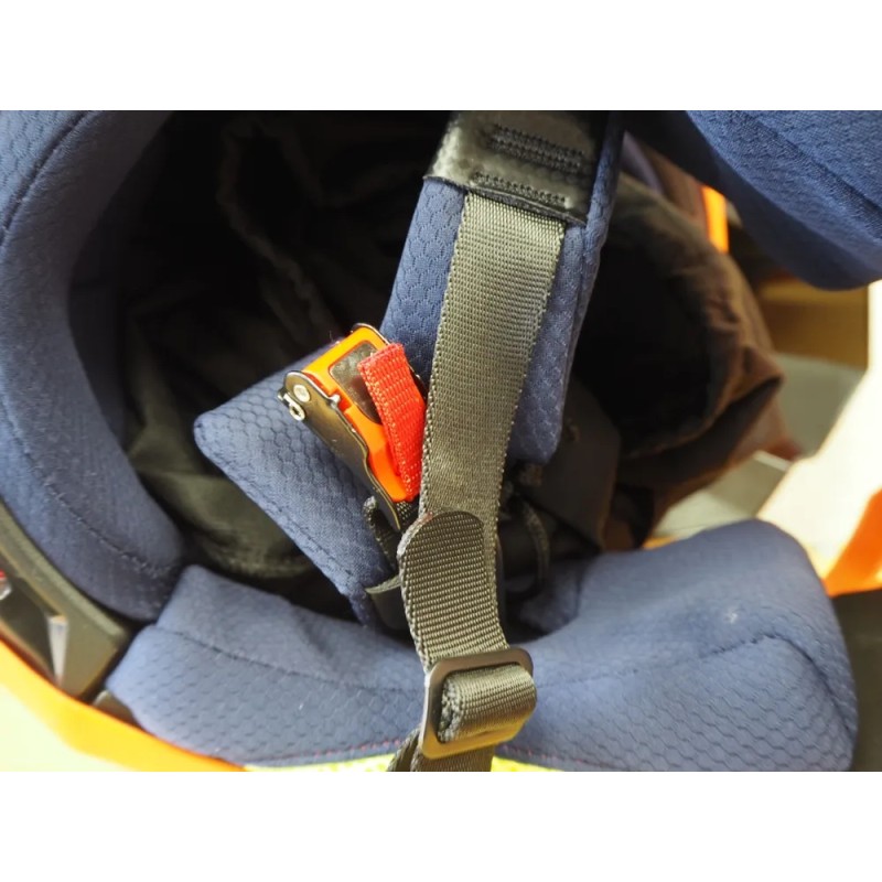 Мотошлем Starezzi Lazy Boy Geometrium Style 2, оранжевый/желтый/голубой, размер L