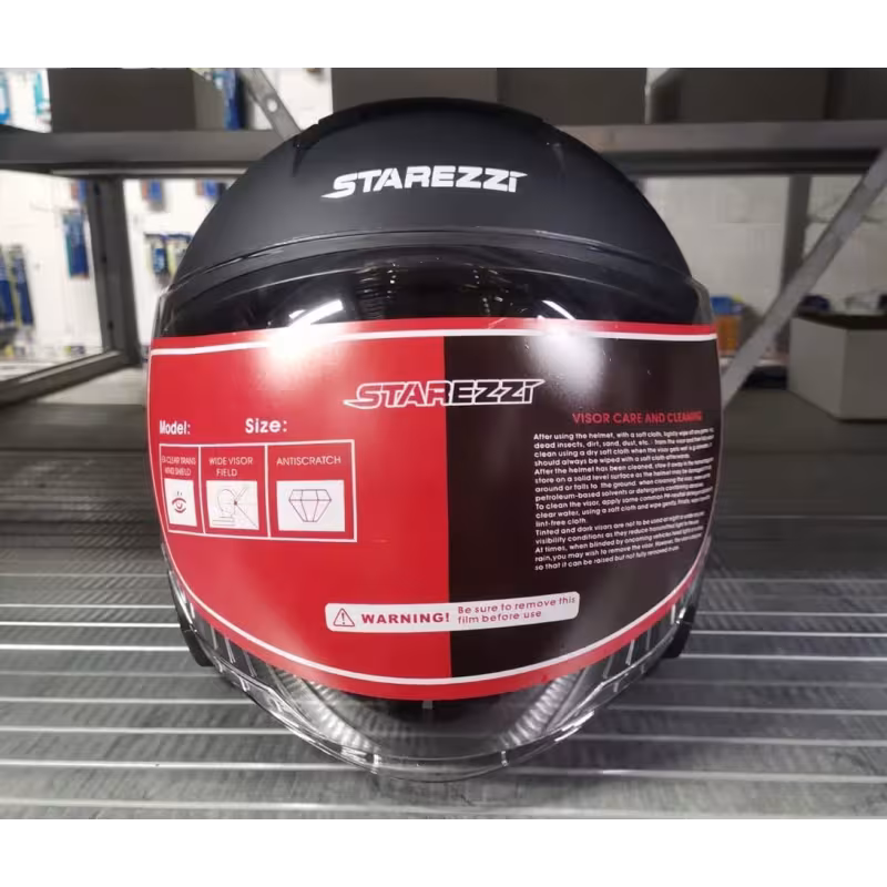 Мотошлем Starezzi Open Life 1, черный матовый, размер L