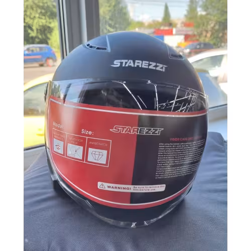 Мотошлем Starezzi Open Life 2, черный матовый, размер M