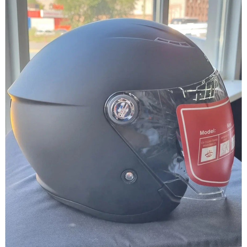 Мотошлем Starezzi Open Life 2, черный матовый, размер L