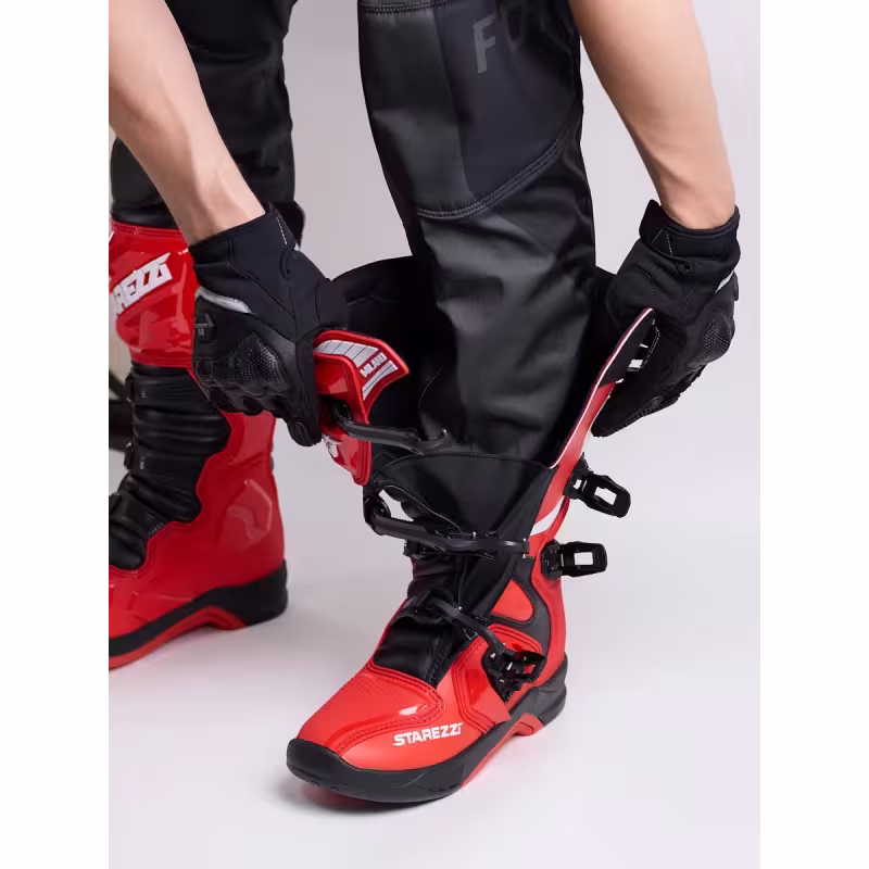 Мотоботы Starezzi Milano red/black/white, красный/черный/белый, размер 40