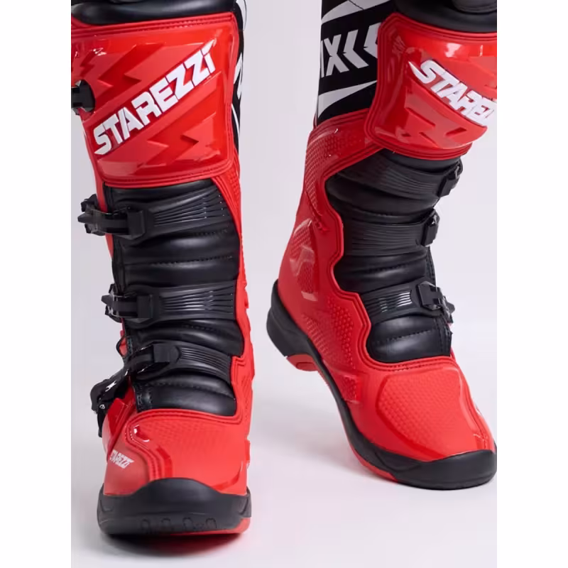 Мотоботы Starezzi Milano red/black/white, красный/черный/белый, размер 41
