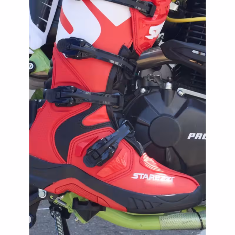 Мотоботы Starezzi Milano red/black/white, красный/черный/белый, размер 42