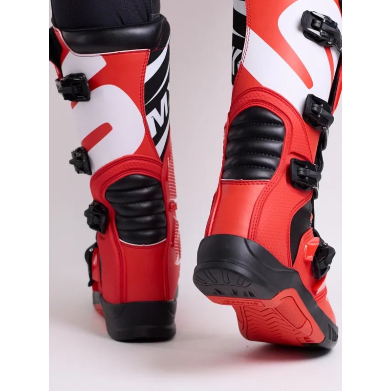 Мотоботы Starezzi Milano red/black/white, красный/черный/белый, размер 42