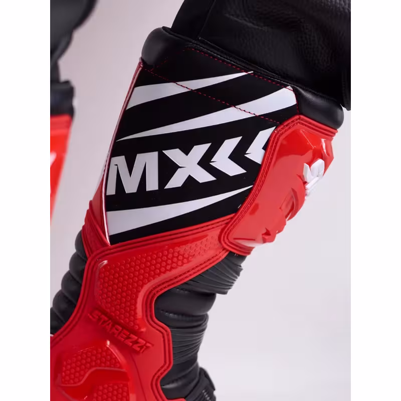 Мотоботы Starezzi Milano red/black/white, красный/черный/белый, размер 43