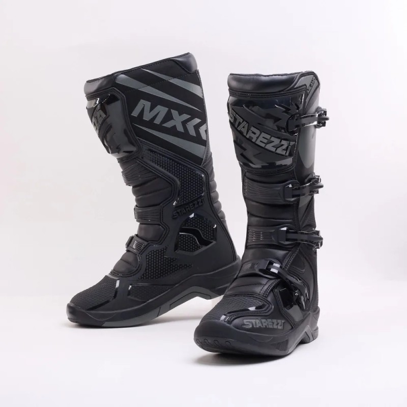 Мотоботы Starezzi Milano back/grey, черный/серый, размер 40