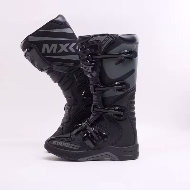 Мотоботы Starezzi Milano back/grey, черный/серый, размер 40