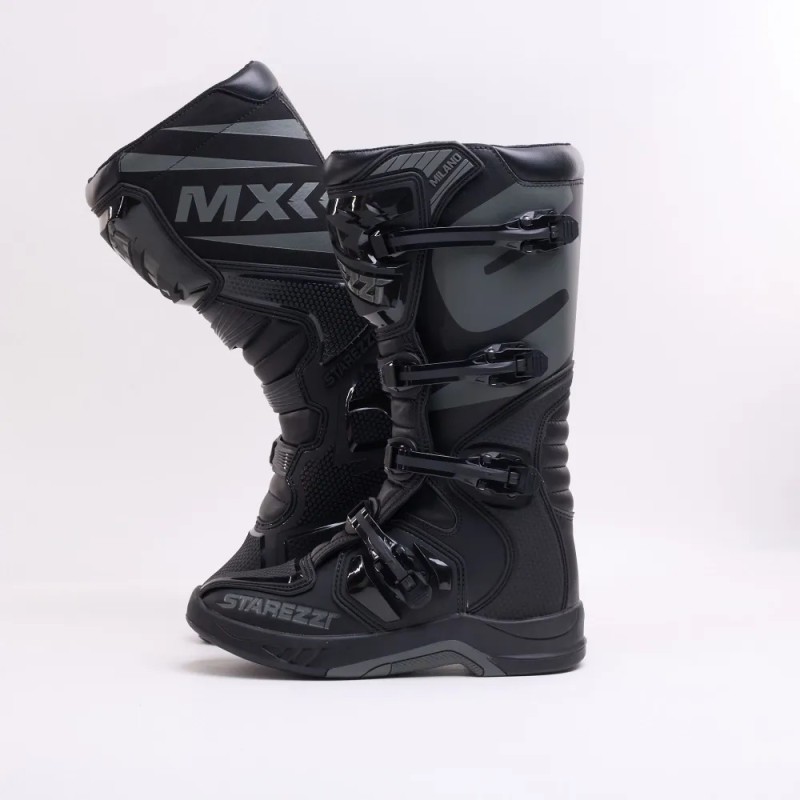 Мотоботы Starezzi Milano back/grey, черный/серый, размер 40