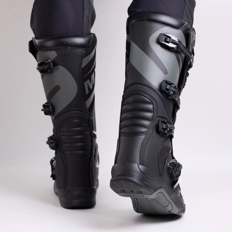 Мотоботы Starezzi Milano back/grey, черный/серый, размер 40