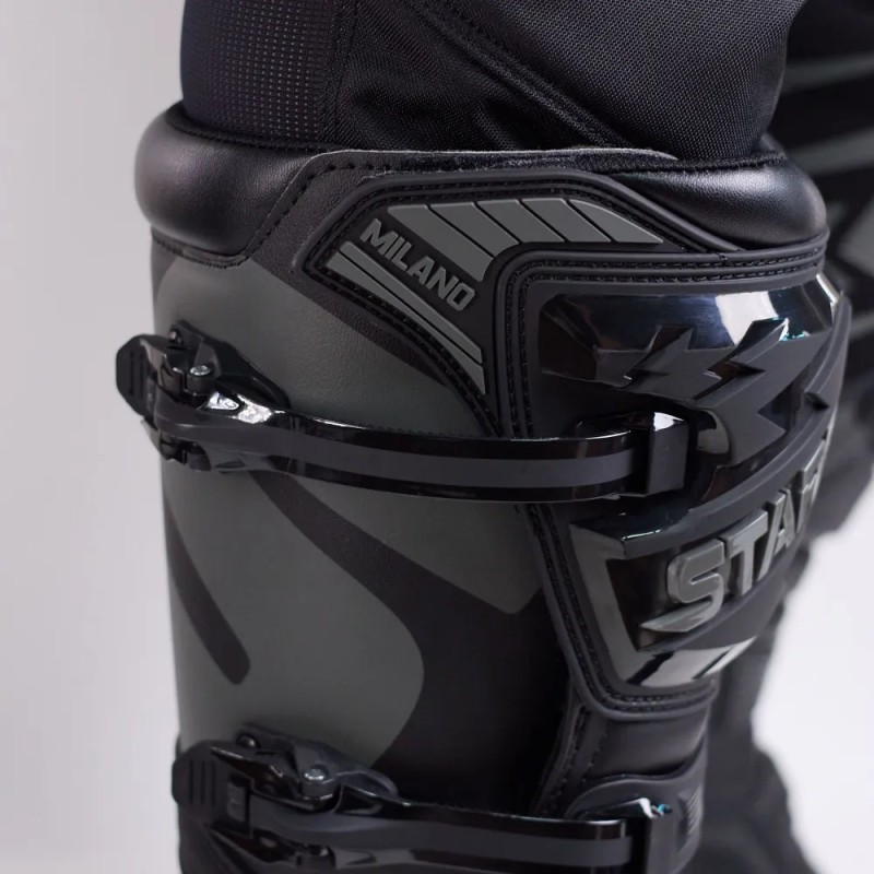 Мотоботы Starezzi Milano back/grey, черный/серый, размер 40