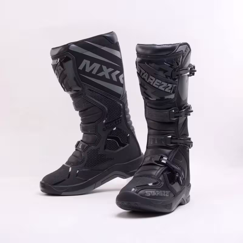 Мотоботы Starezzi Milano back/grey, черный/серый, размер 41